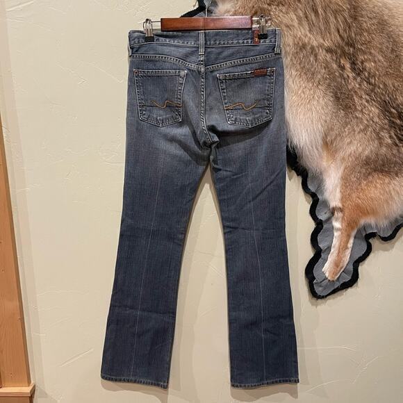 7 For All Mankind Bootcut Jeans 26 Y2K  Gray Preppy Academia - Picture 1 of 7